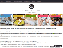 Tablet Screenshot of conciergeforitaly.com